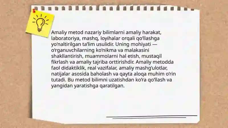 Amaliy Metod 3