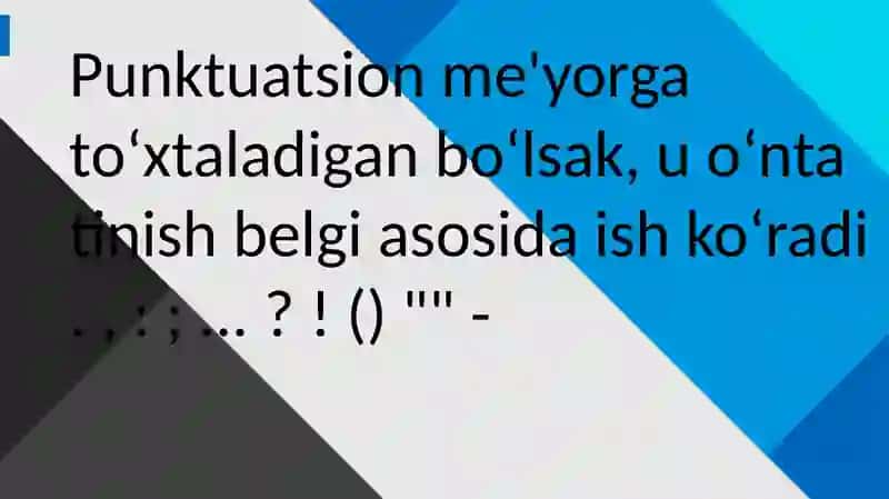PUNKTUATSION SAVODXONLIK 3