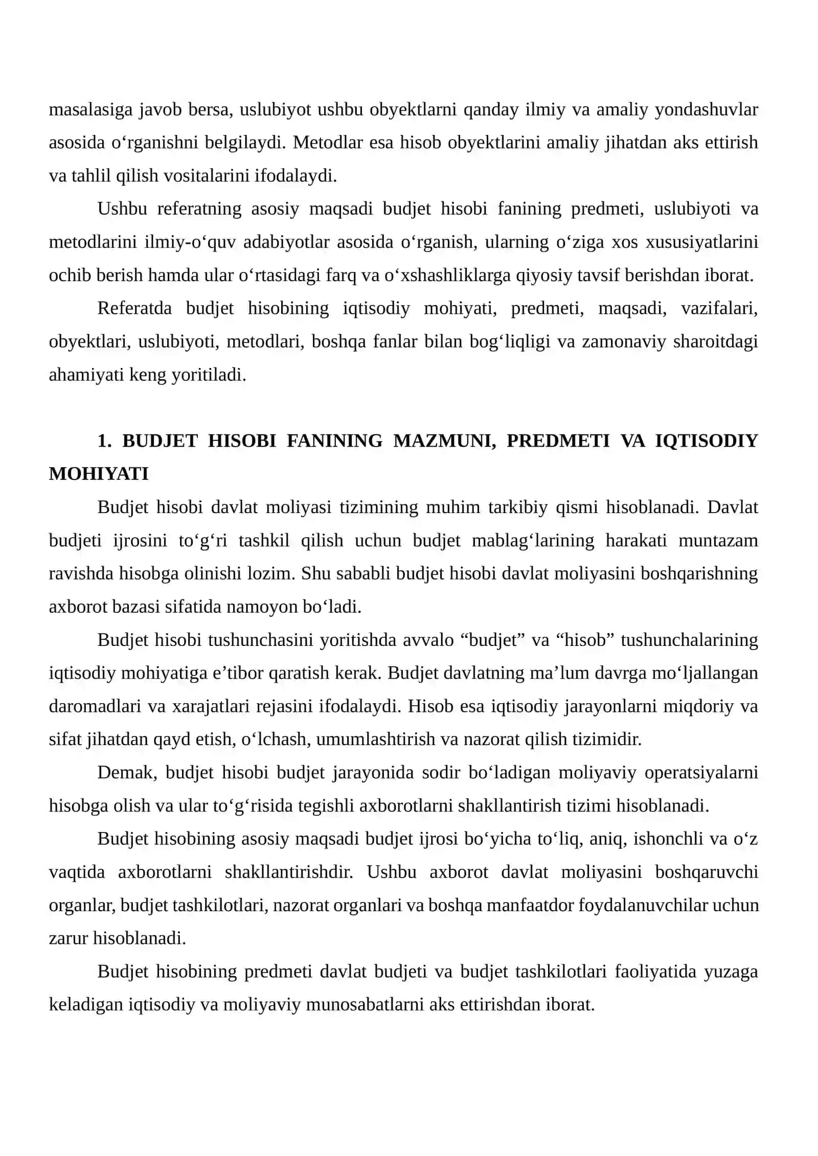 BUDJET HISOBI FANINING PREDMETI, USLUBIYOTI VA METODLARIGA QIYOSIY TAVSIF 3