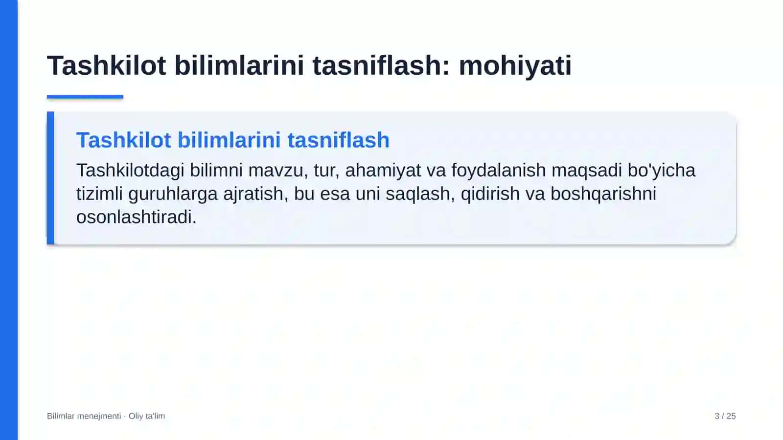 reanimatsiya bo'limlarida tashkilot bilimlarini tasniflash 6519 3