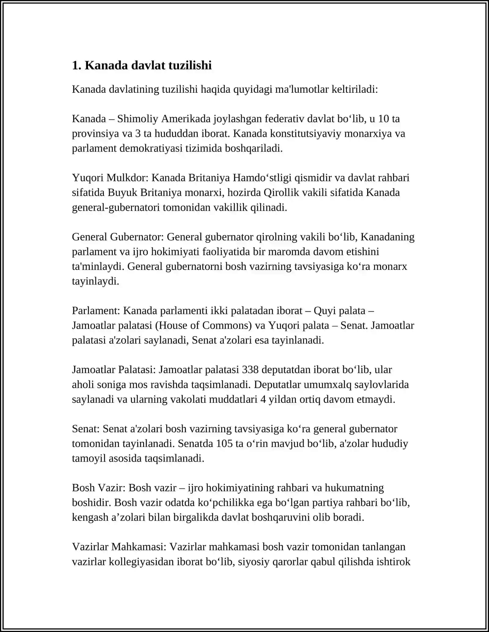 KANADA MAMLAKAT 3