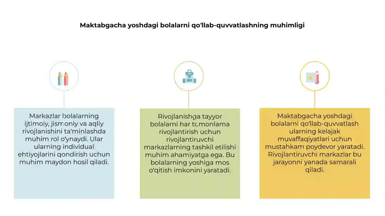 Maktabgacha yoshdagi bolalarni har tomonlama rivojlantirishda rivojlantiruvchi markazlarni tashkil qilish 3