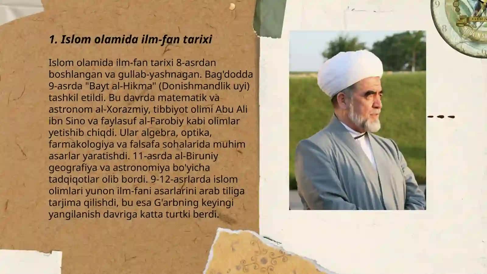 Shayx Muhammad Sodiq Muhammad Yusufning olam va odam,din va ilm asarida musilmon allomalarining jahon ilm fan rivojiga qoshgan hissasi 3