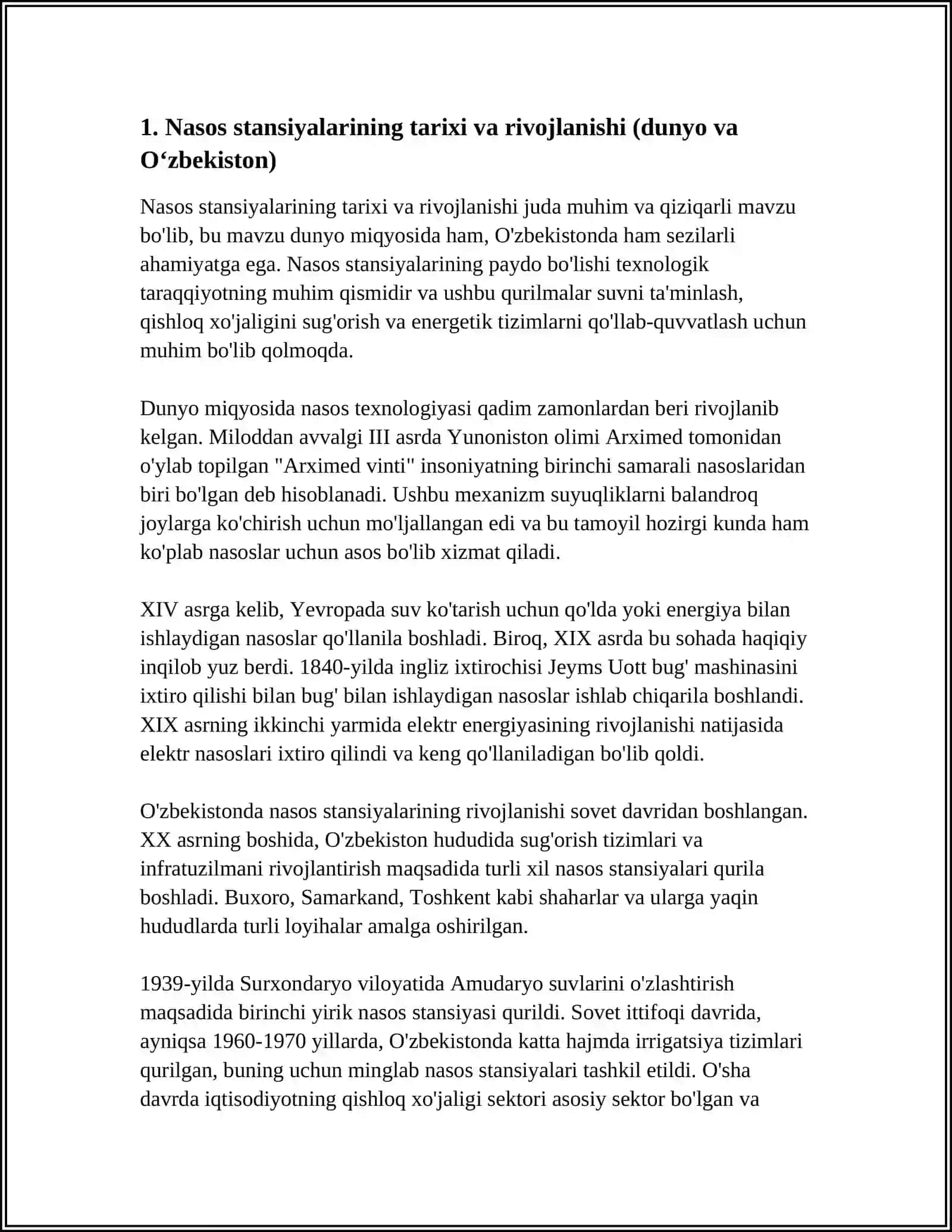 NASOS STANSIYALARI TARIXI 3