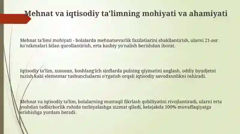 Mehnat va iqtisodiy ta'limning mohiyati va ahamiyati 3