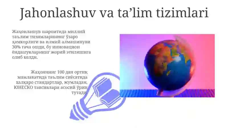Jahonlashuv va ta’lim tizimlari 3