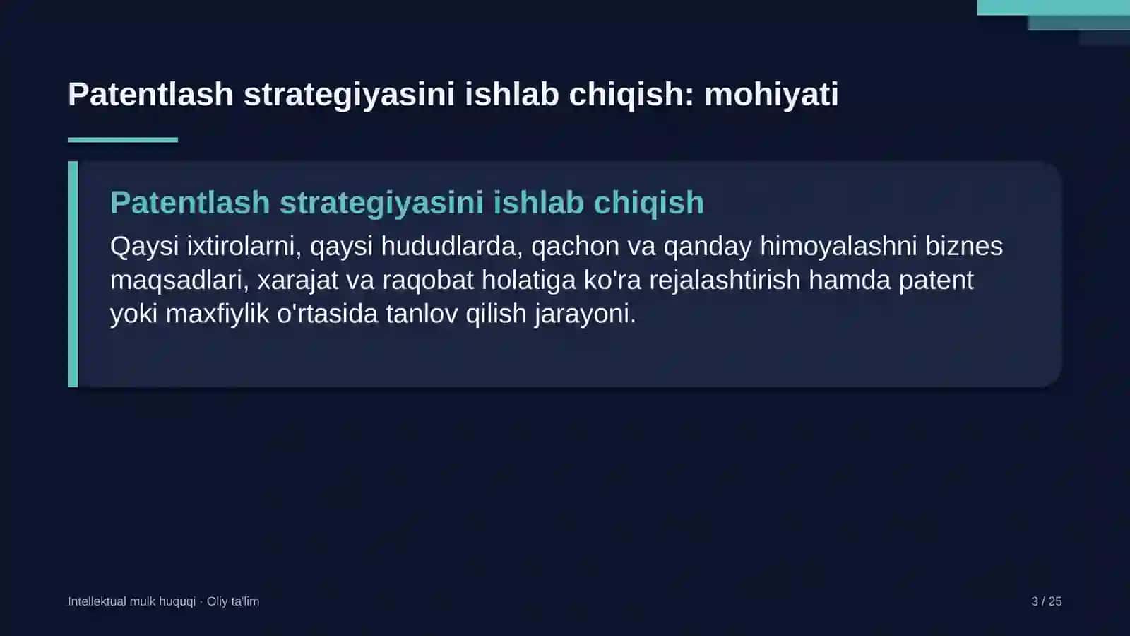 tijorat banklarida patentlash strategiyasini ishlab chiqish 8217 3