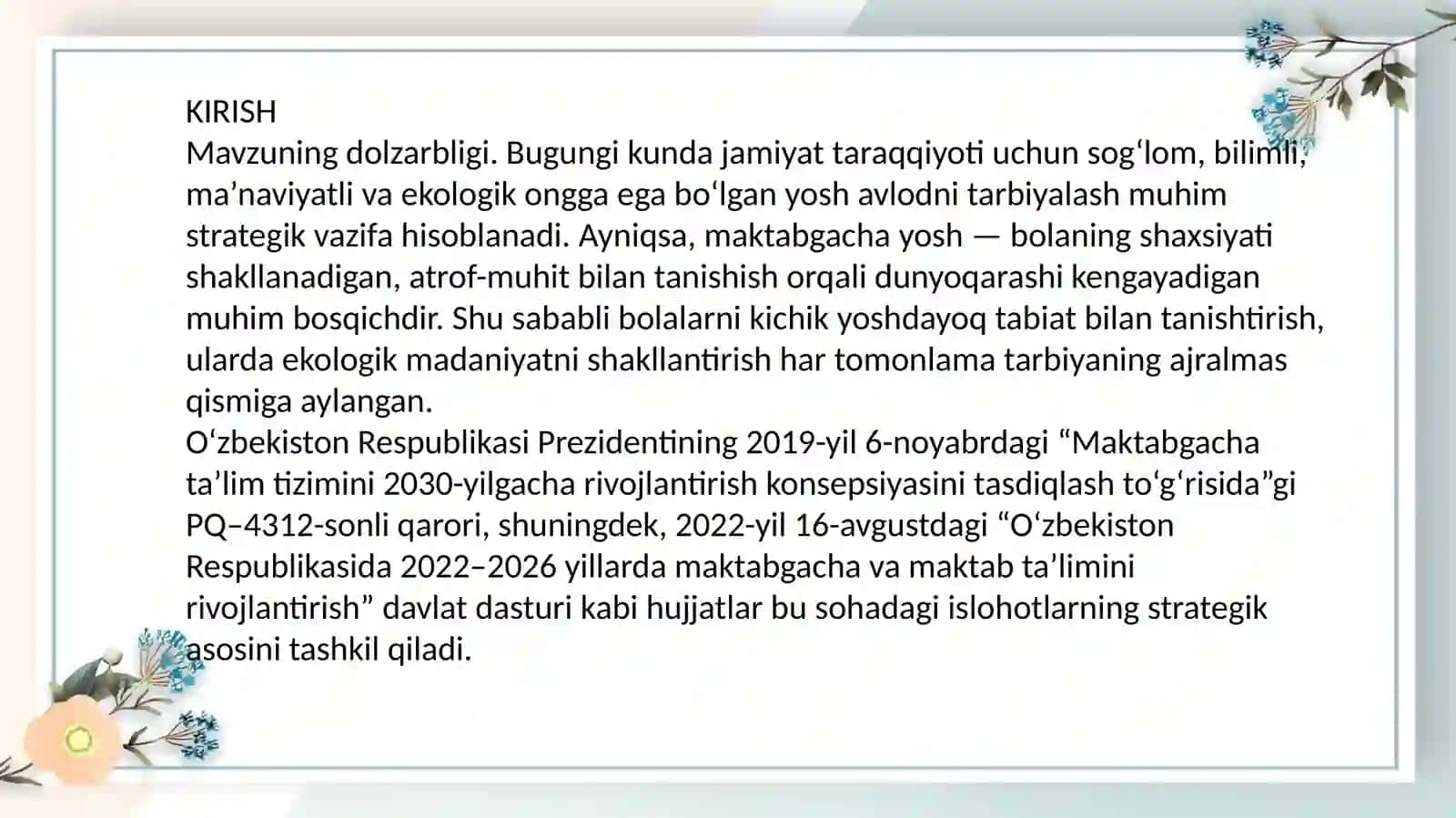 Maktabgacha ta'lim tashkilotlarida tabiat bilan tanishtirish metodikasi 3