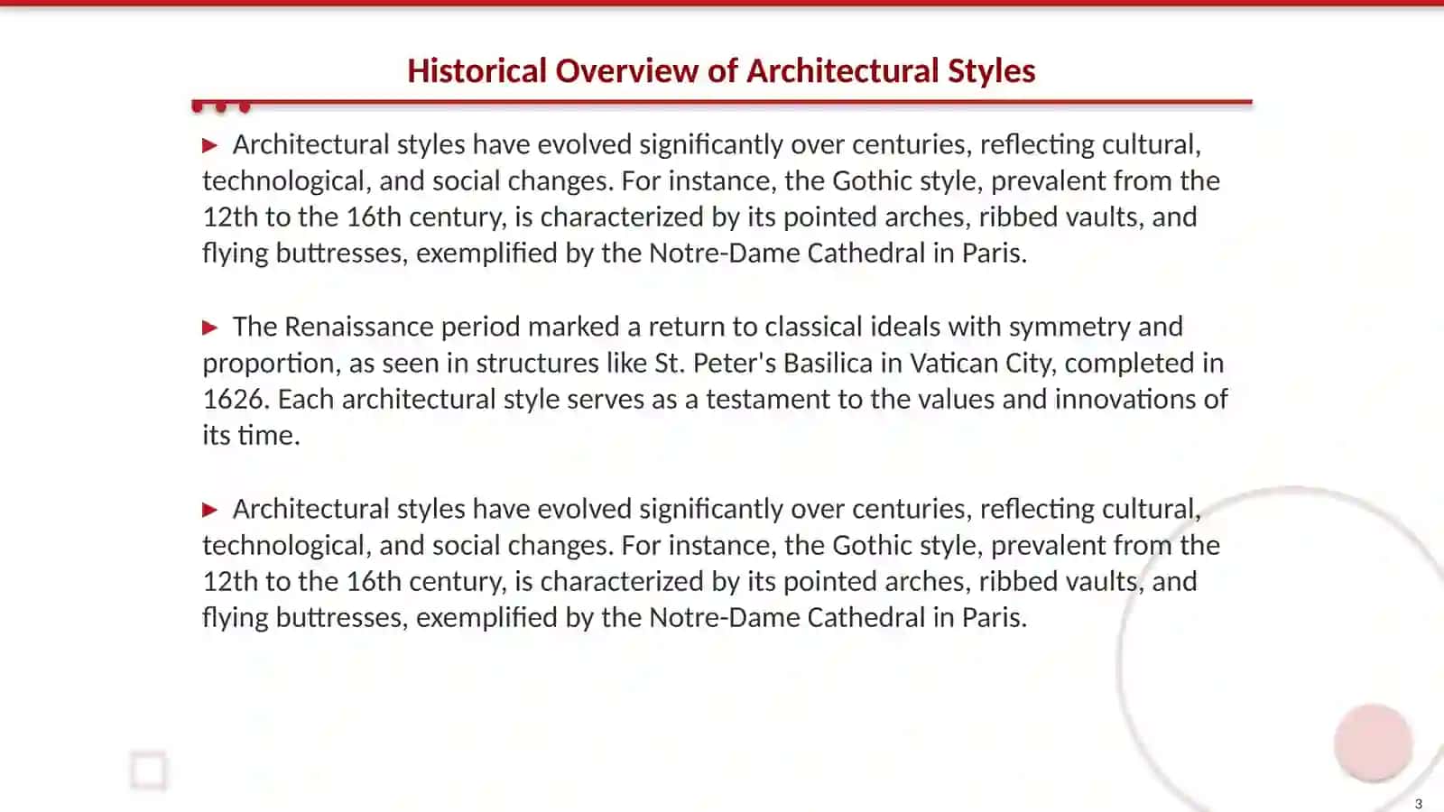 Describing buildings 3