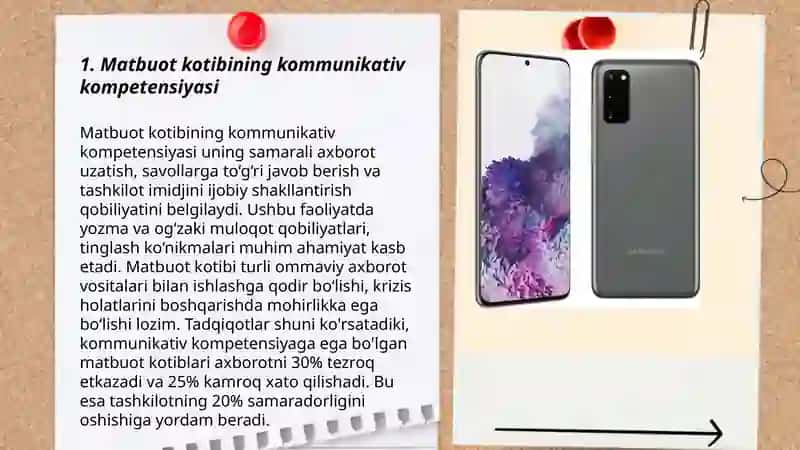 Matbuot kotibi yuqori umumiy madaniyat 3