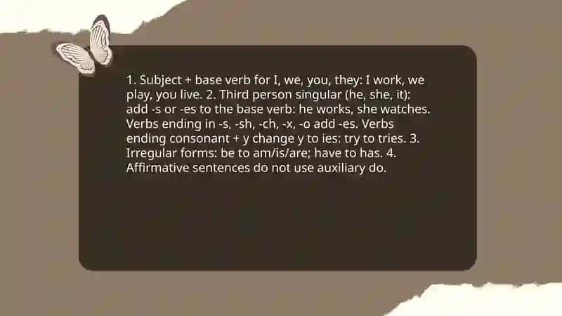 Present simple tense 3