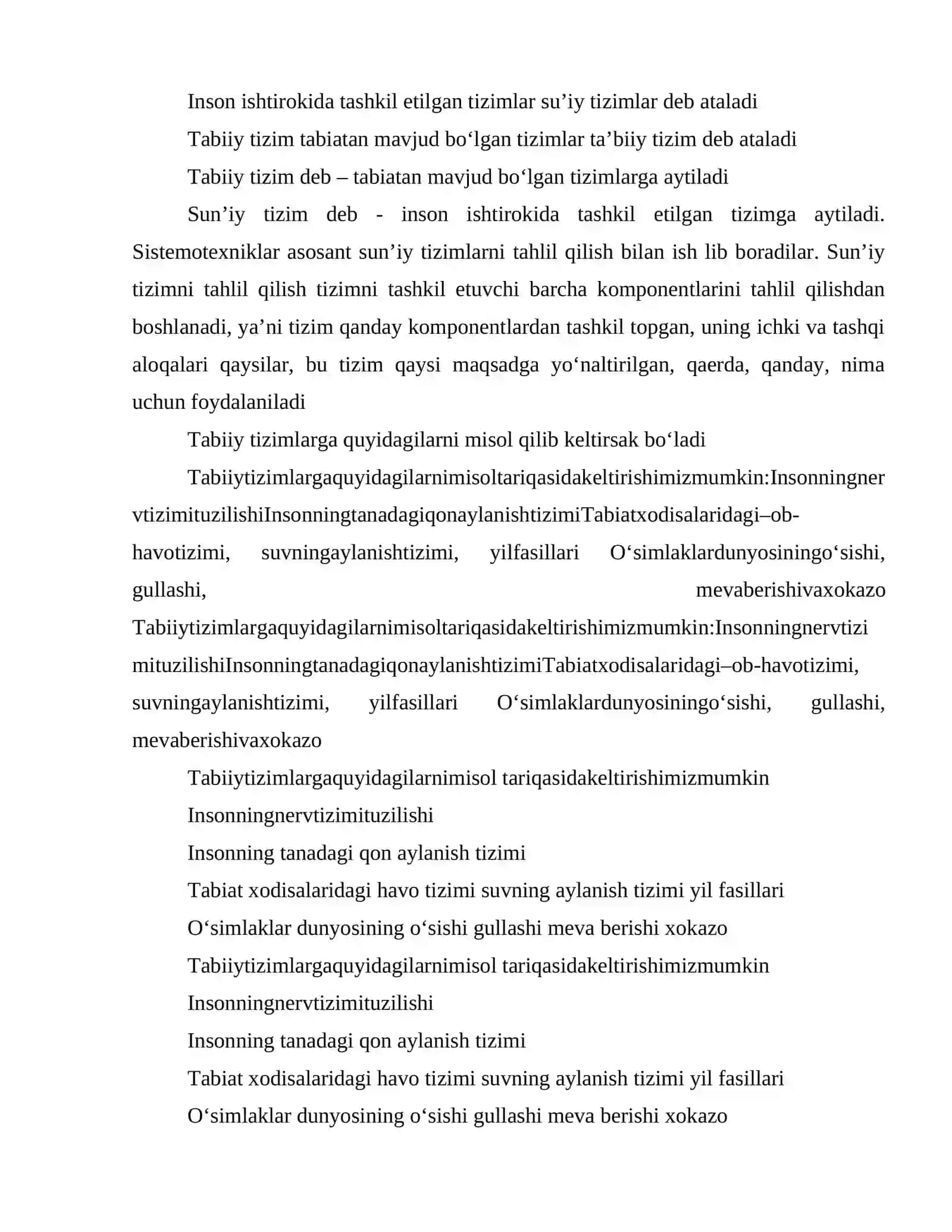 Tizim klassifikatsiyasi. Murakkab va oddiy tizimlar tasnifi 3