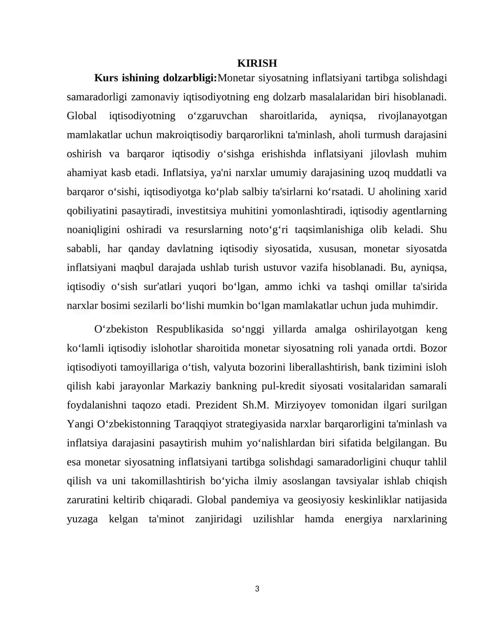 Monetar siyosatning inflatsiyani tartibga solishdagi samaradorligi 3