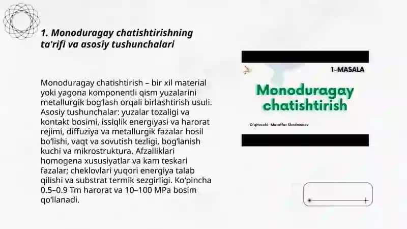 Monoduragay chatishtirish 3