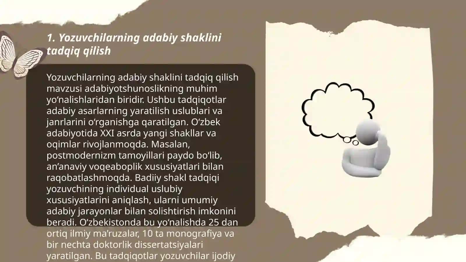Yozuvchilarning adabiy shaklini tadqiq qilish 3