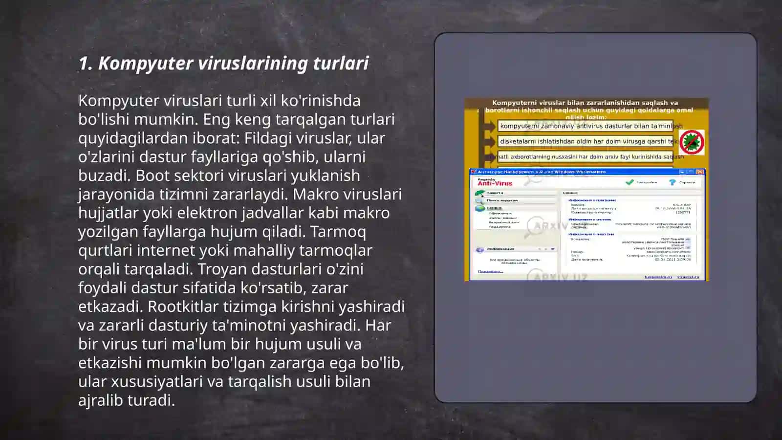 Kompyuter viruslarining turlari 3