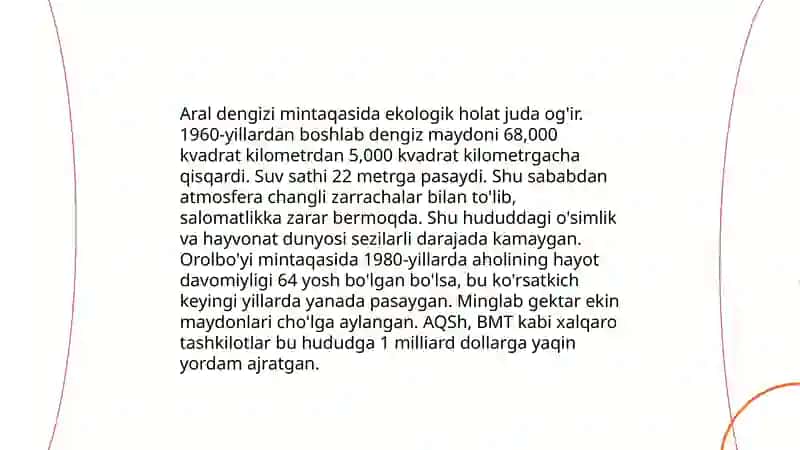 Oʻzbekistondagi ekologik tang boʻlgan hududlar xaritasini ishlab chiqish va iqtisodiy baholash 3