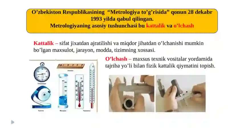 METROLOGIYA, STANDARTLASHTIRISH VA SERTIFIKASIYALSH 3