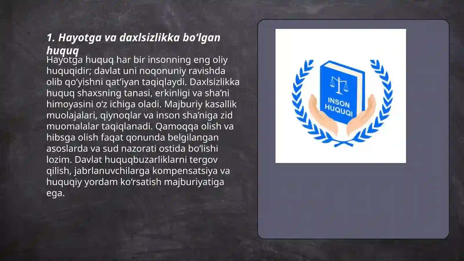 Inson va fuqorolarning asosiy huquqlari va erkinliklari 3