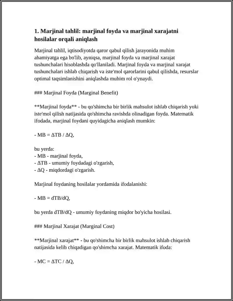MIKROIQTISODIYOT VA MAKROIQTISODIYOTDA DIFFERENSIAL HISOB TATBIQLARI 3