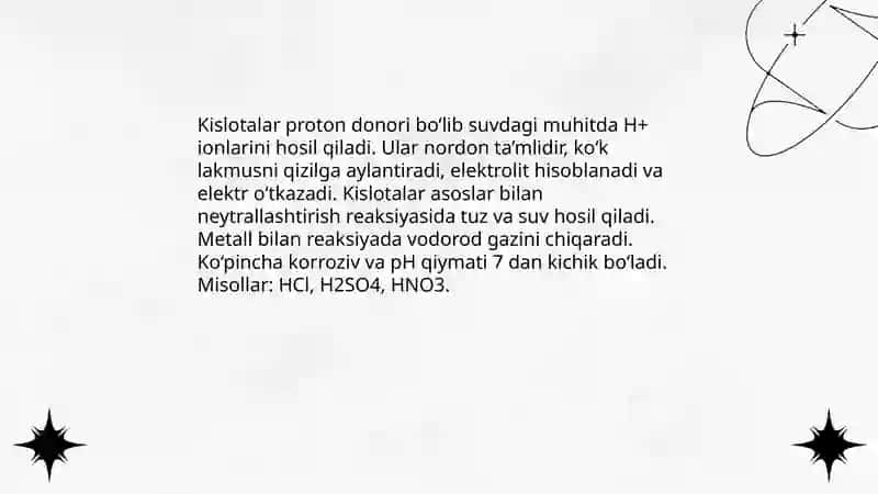 Kislotalar nomlanishi olinishi va xossalari 3