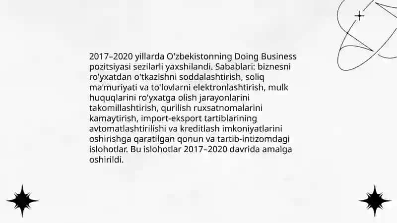 Yangi O'zbekistonda ijtimoiy-siyosiy, iqtisodiy va madaniy hayotida ro'y berayotgan o'zgarishlarning xalqaro reyting va indekslarda aks etishi 3