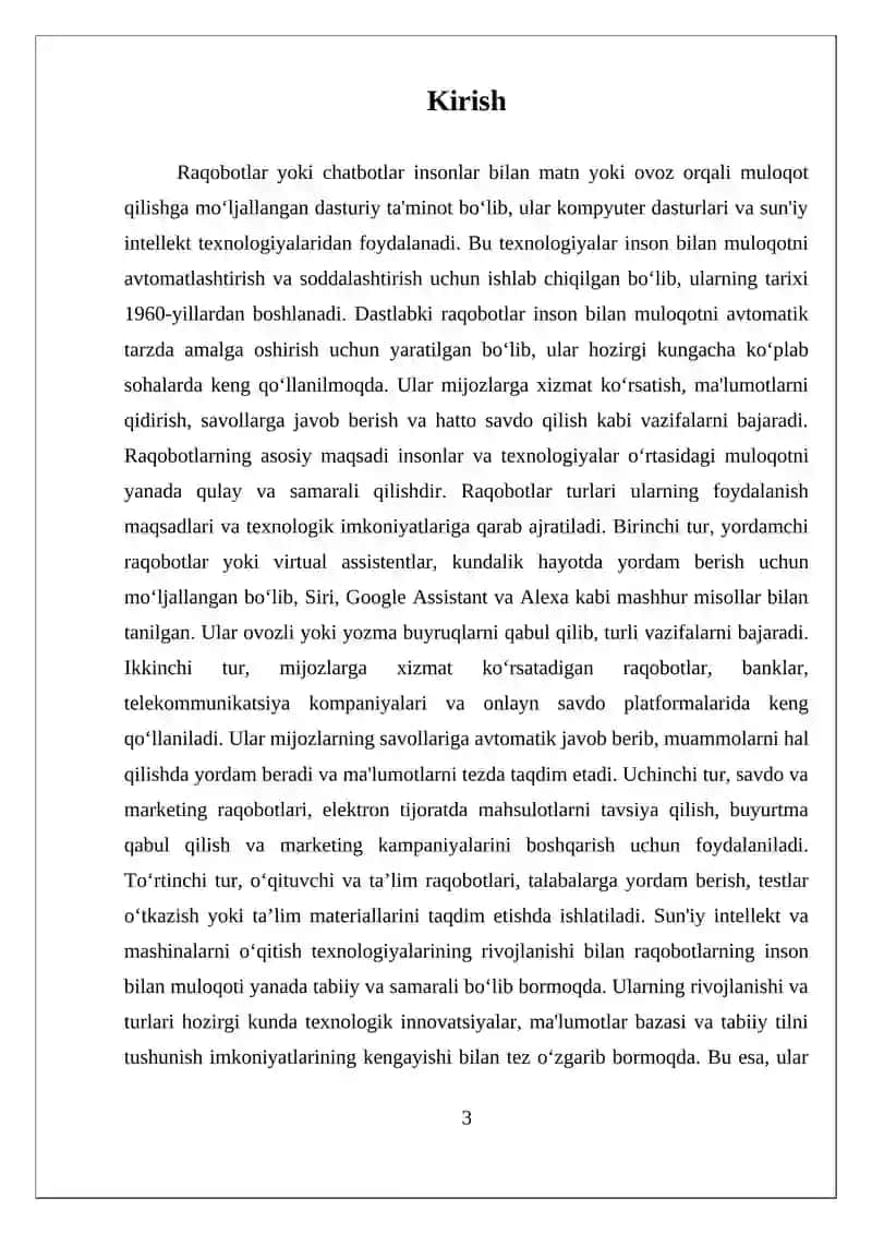 RAQOBOT VA UNING TURLARI 3