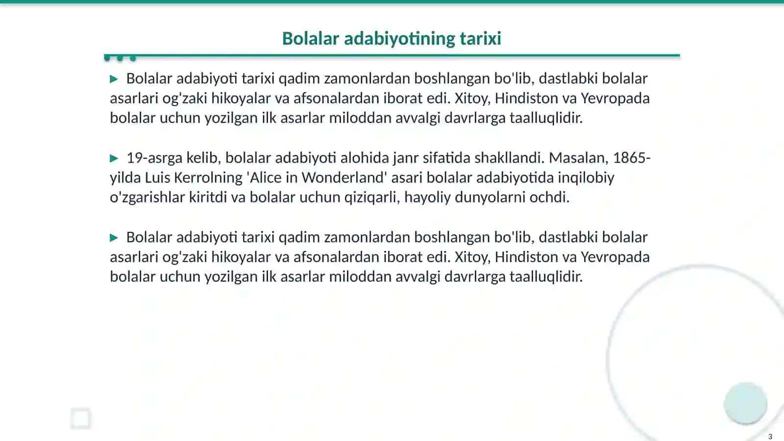 Bolalar Adabiyoti 3