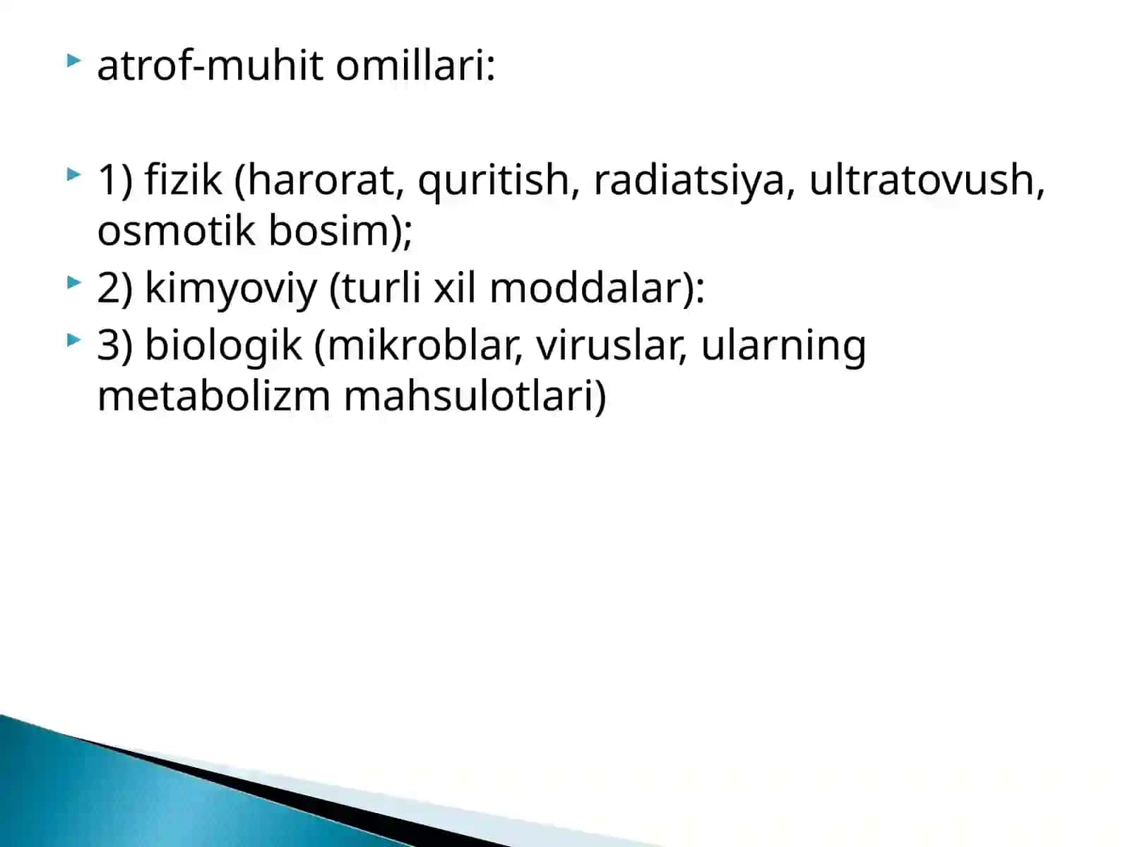 Mikroorganizmlarning hayot faoliyatiga ta'sir etuvchi tashqi muhit omillari 3