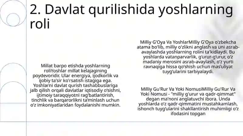 Milliy G'Oya Va Yoshlar Milliy Gu'Rur Va Or Nomusi 3