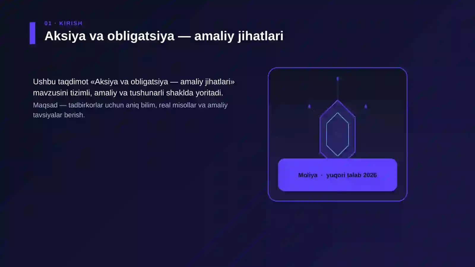 Aksiya va obligatsiya — amaliy jihatlari 3