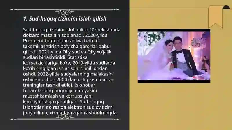 Yangi ozbekistonda prezident shavkat miramonovich raxbarligi va tashabusi ostida amalga oshirilayotgan islohotlar 3