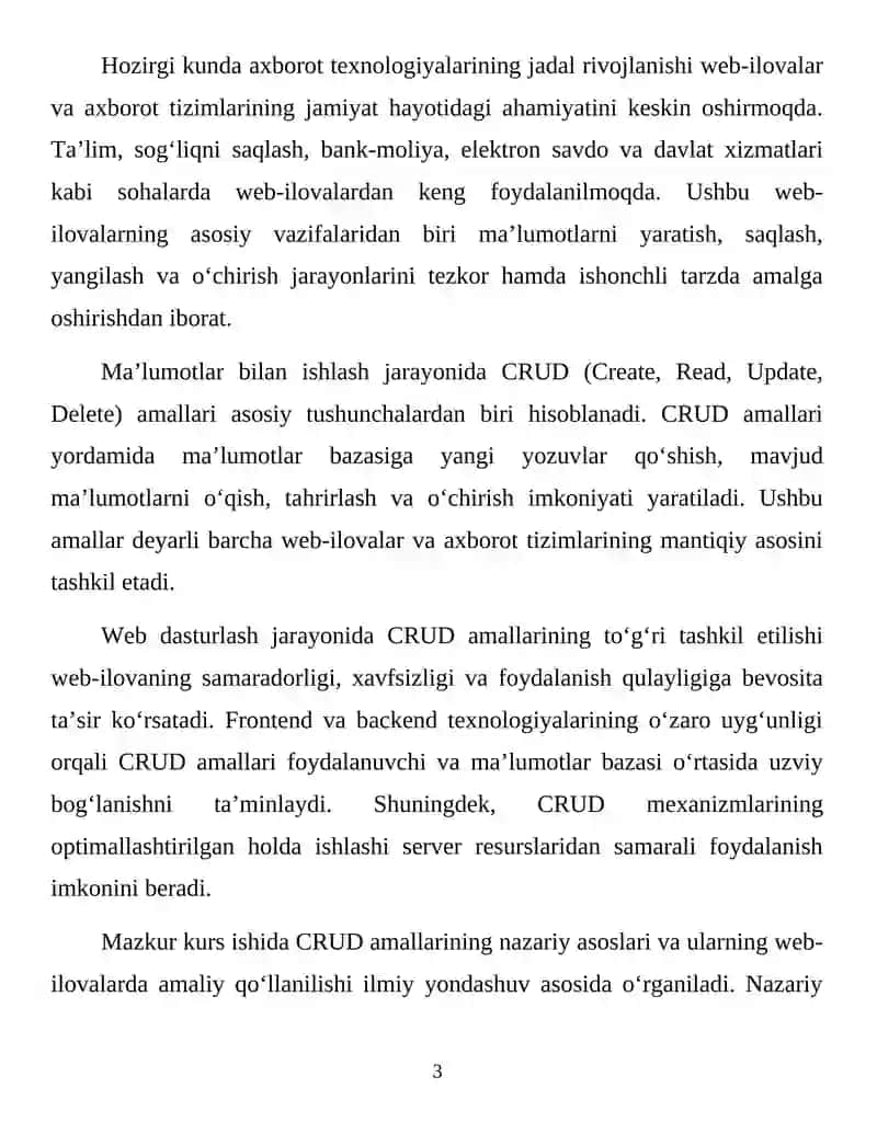 CRUD amallari 3