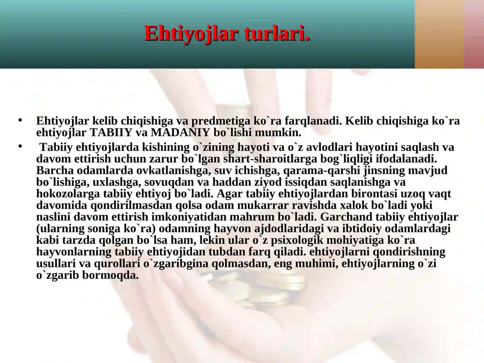 Ehtiyoj faollikni yuzaga keltiruvchi turtki sifatida va ehtiyoj o'rganish metodlari 3