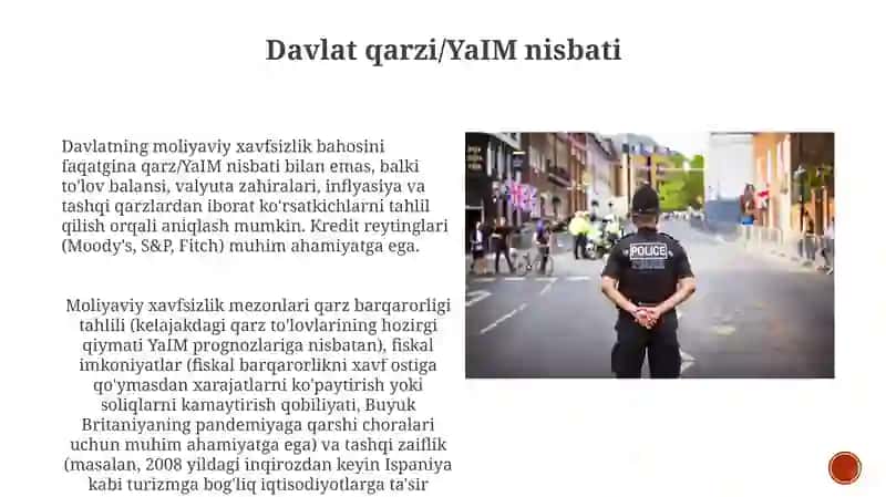 Mamlakat moliyaviy xavfsizligini tavsiflovchi ko'rsatkichlar va mezonlar 3