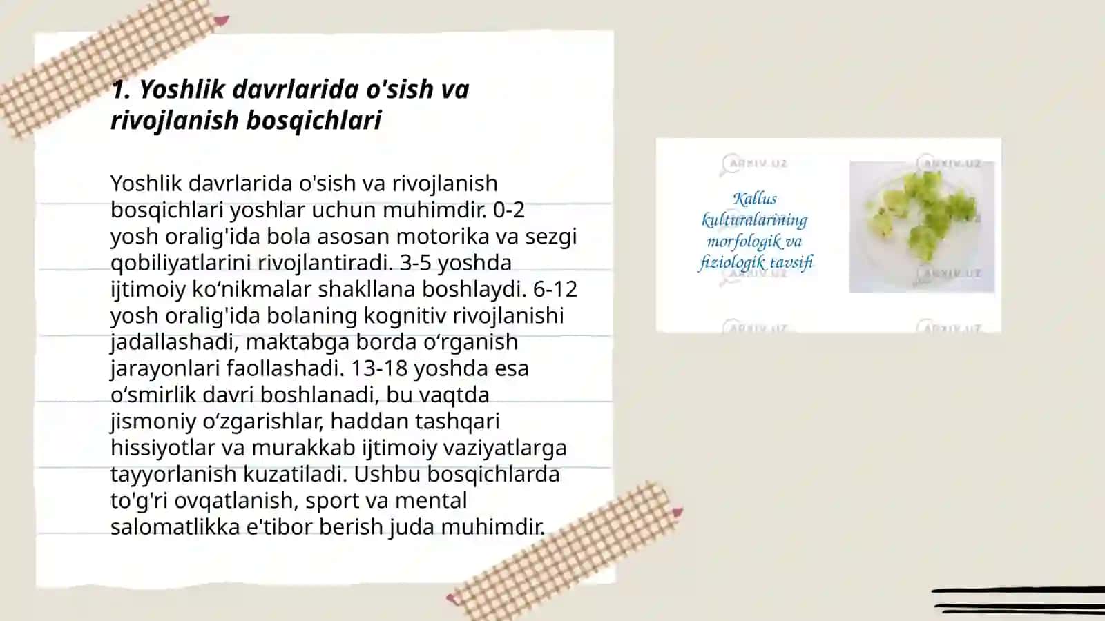 Yoshlik davrlarining morfologik va fiziologik xususiyatlari 3