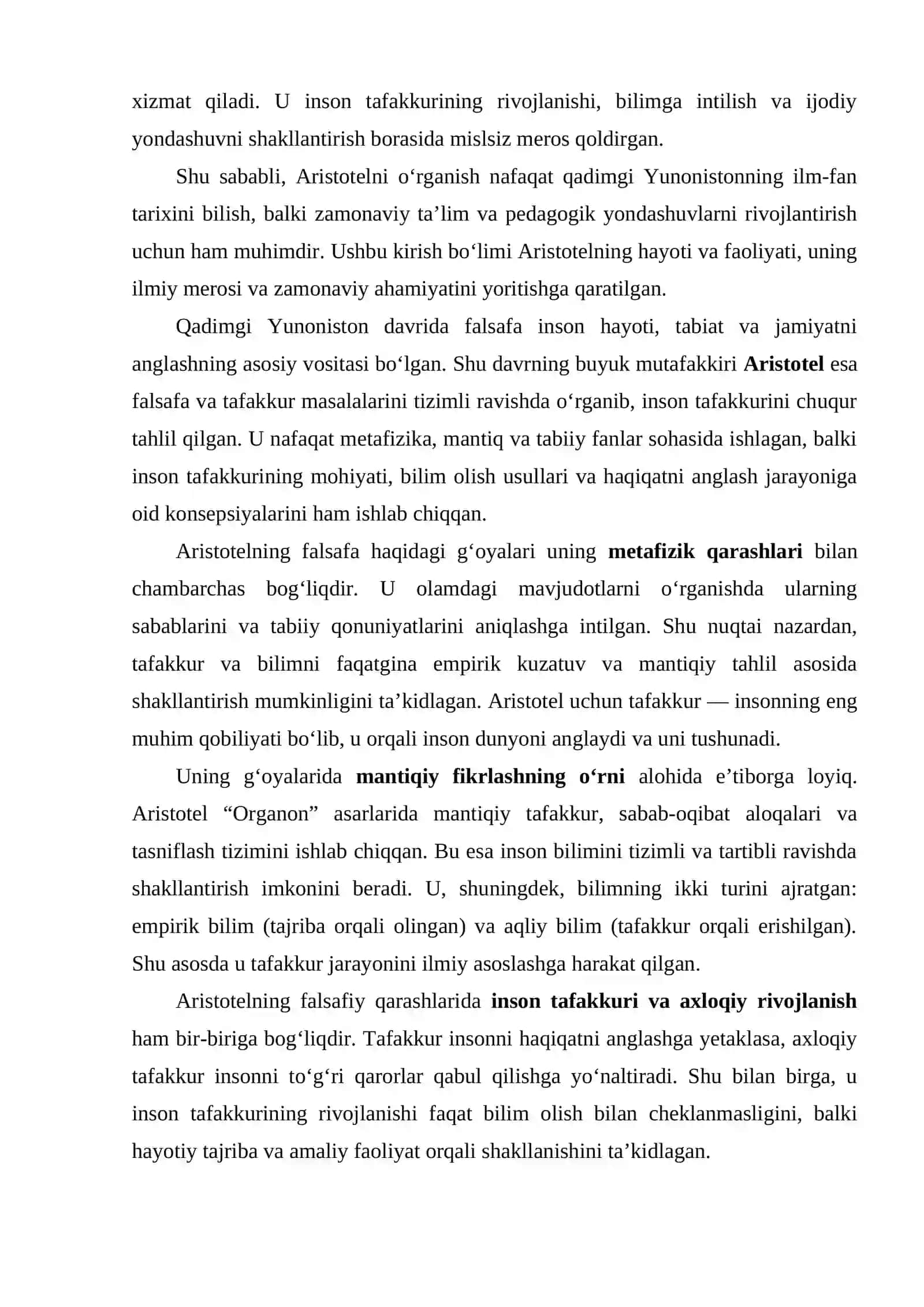 ARISTOTEL QADIMGI DUNYONING BUYUK MUTAFFAKIRI 3
