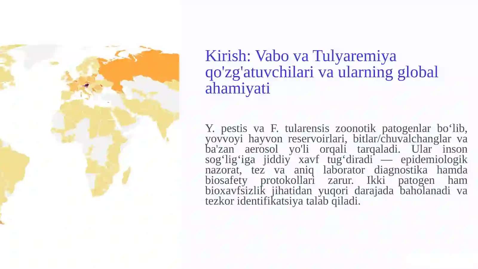 Yersinia pestis va Francisella tularensis: Keltirib chiqqan kasalliklar patogenez va laborator tashxisi 3