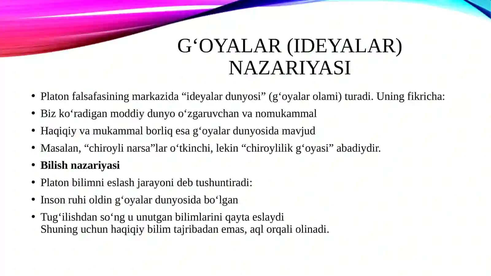 Platon falsafasi 3
