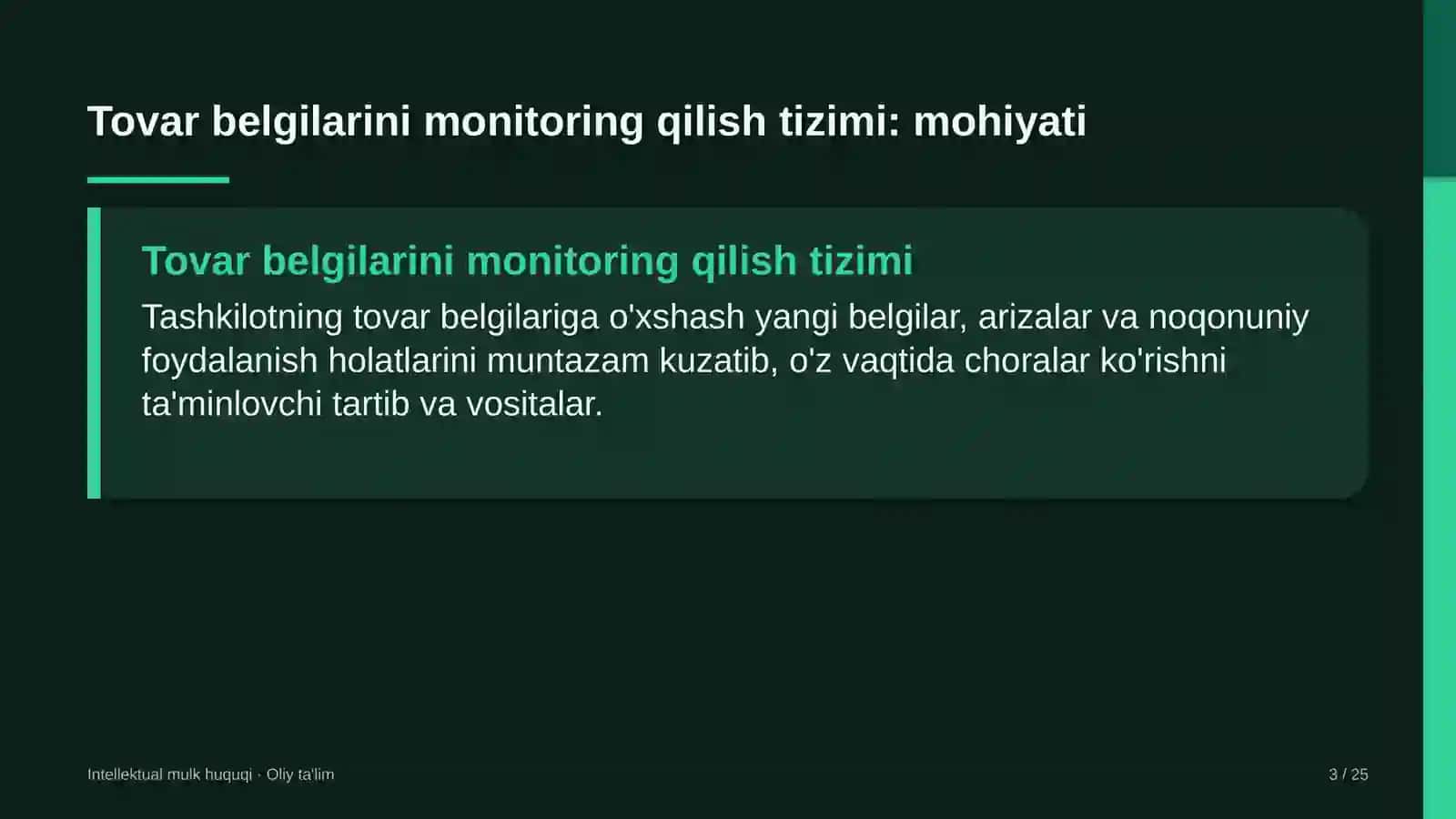 Dasturiy ta'minotni testlash sohasida tovar belgilarini monitoring qilish tizimi 3