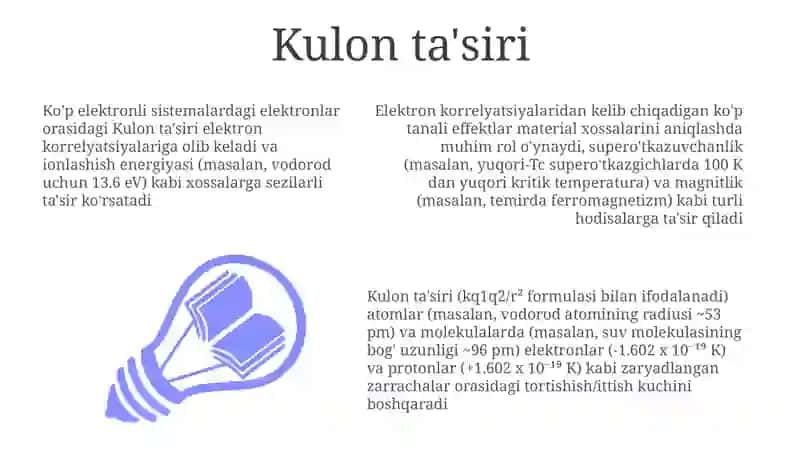 Elektron korrelyatsiyalarni hisobga olish 3