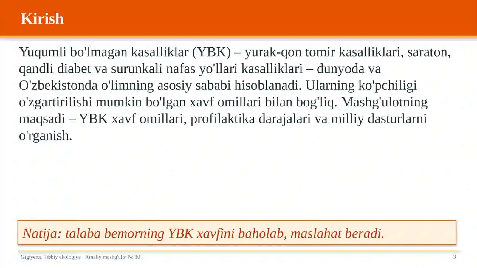 Yuqumli bo'lmagan kasalliklar profilaktikasi 3