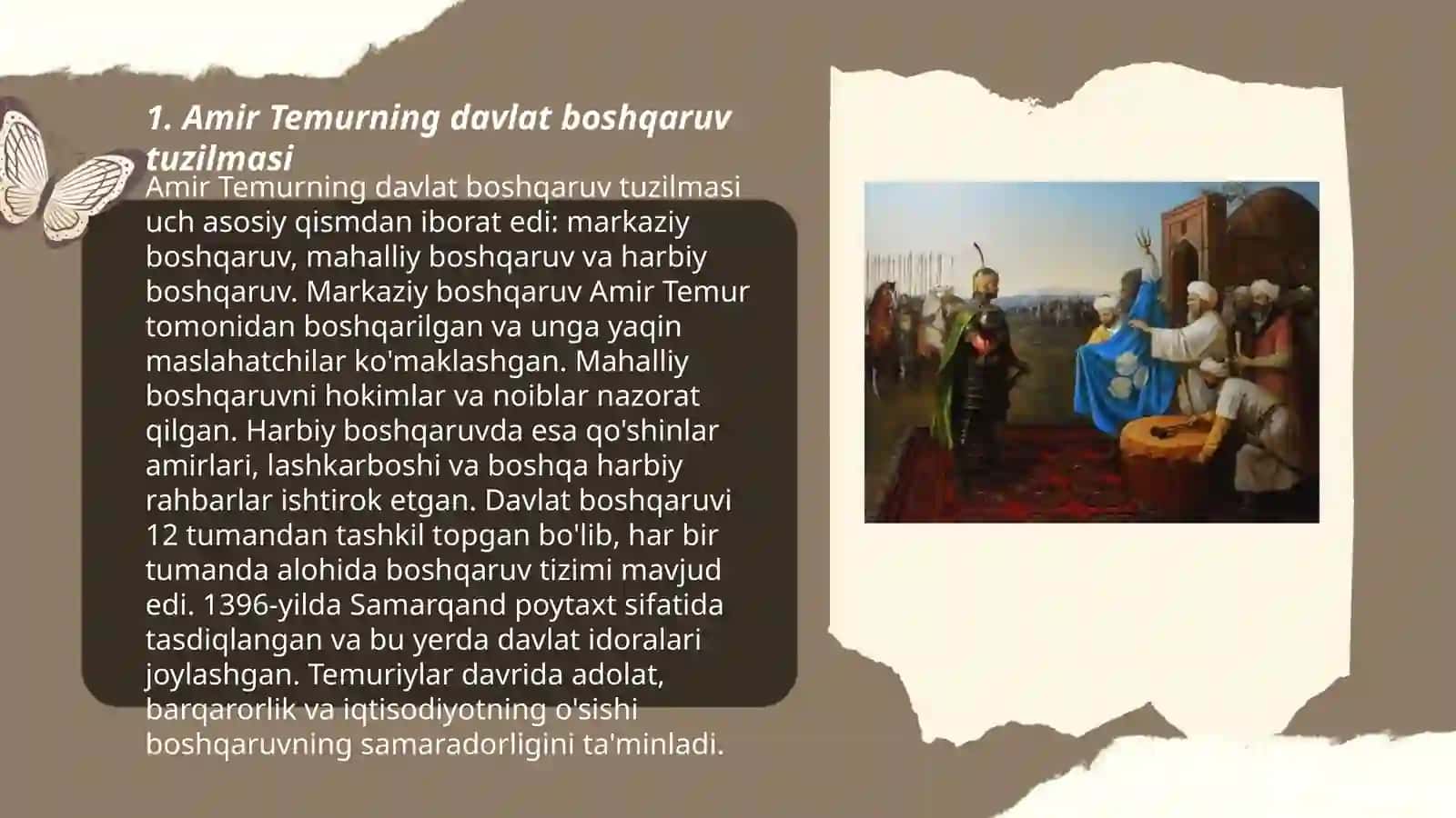 Amir Temur davlatining davlat boshqaruvi 3