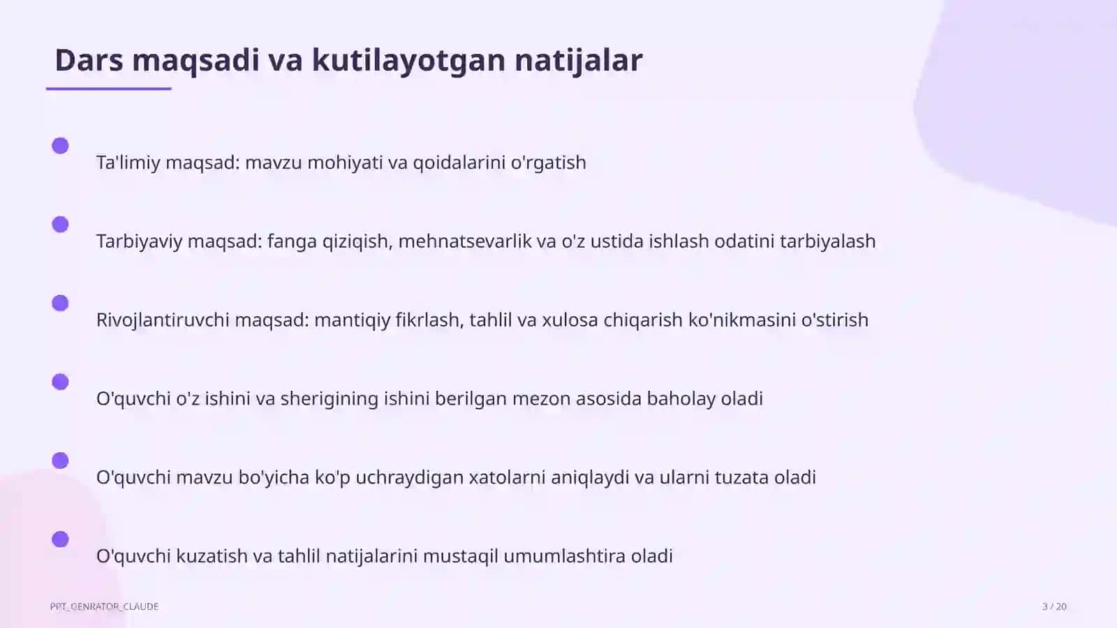 Moddalar va ularning xossalari: sof modda va aralashma (7-sinf) 3