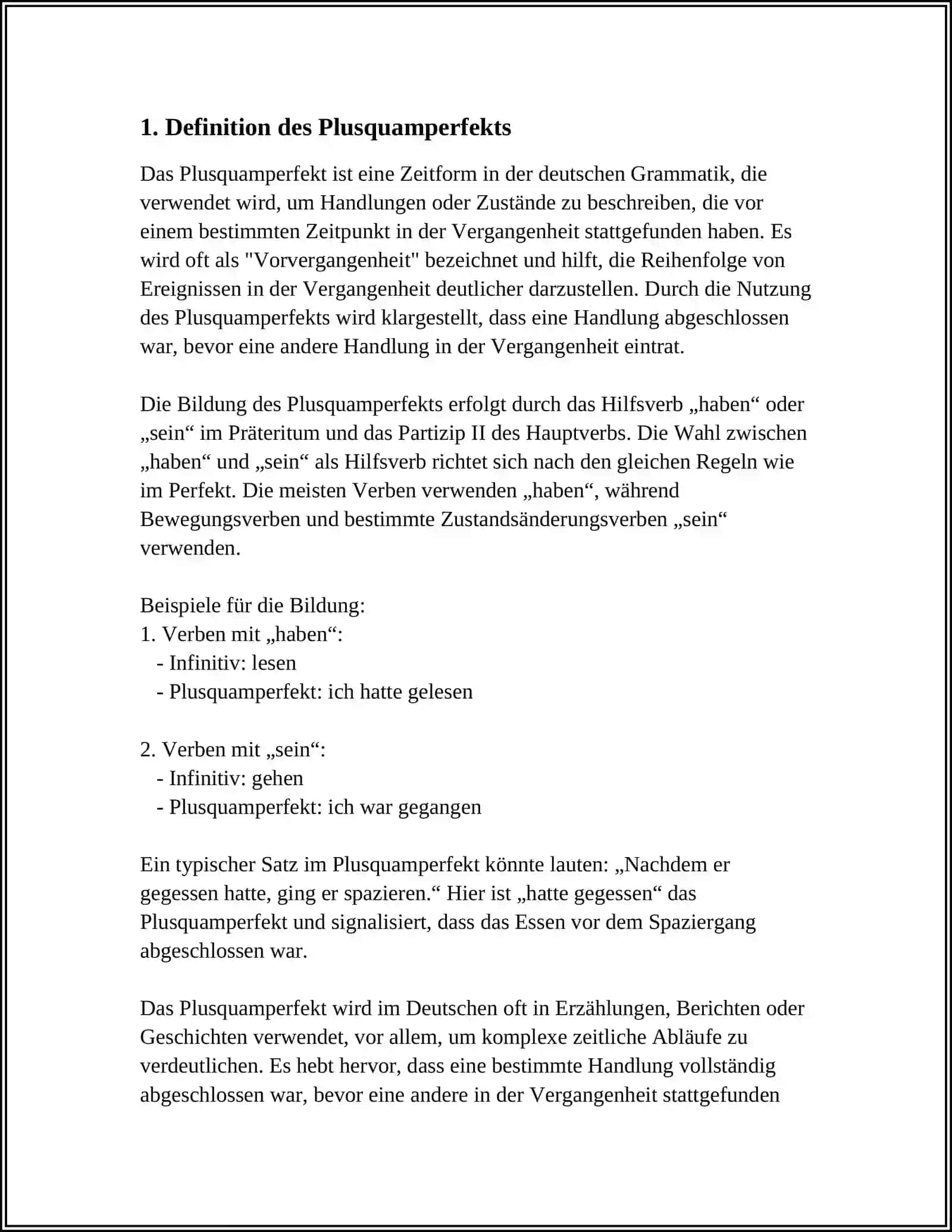 Thema: PLUSQUAMPERFEKT 3