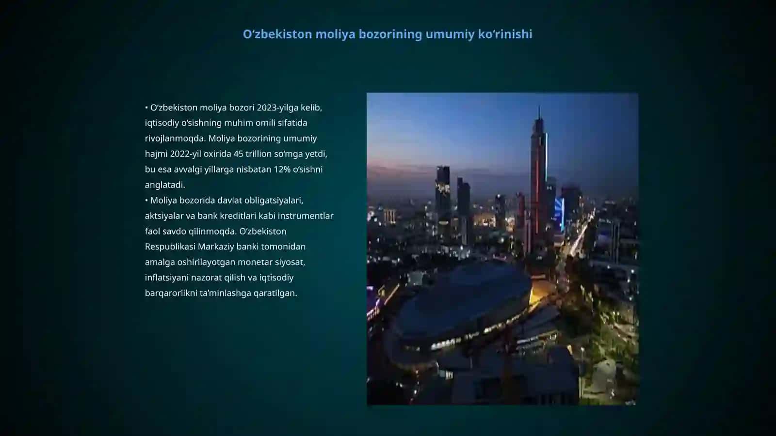 Oʻzbekiston moliya bozori hozirgi holat 3