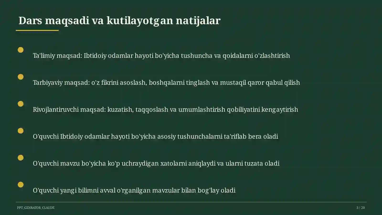 Ibtidoiy odamlar hayoti (5-sinf) 3