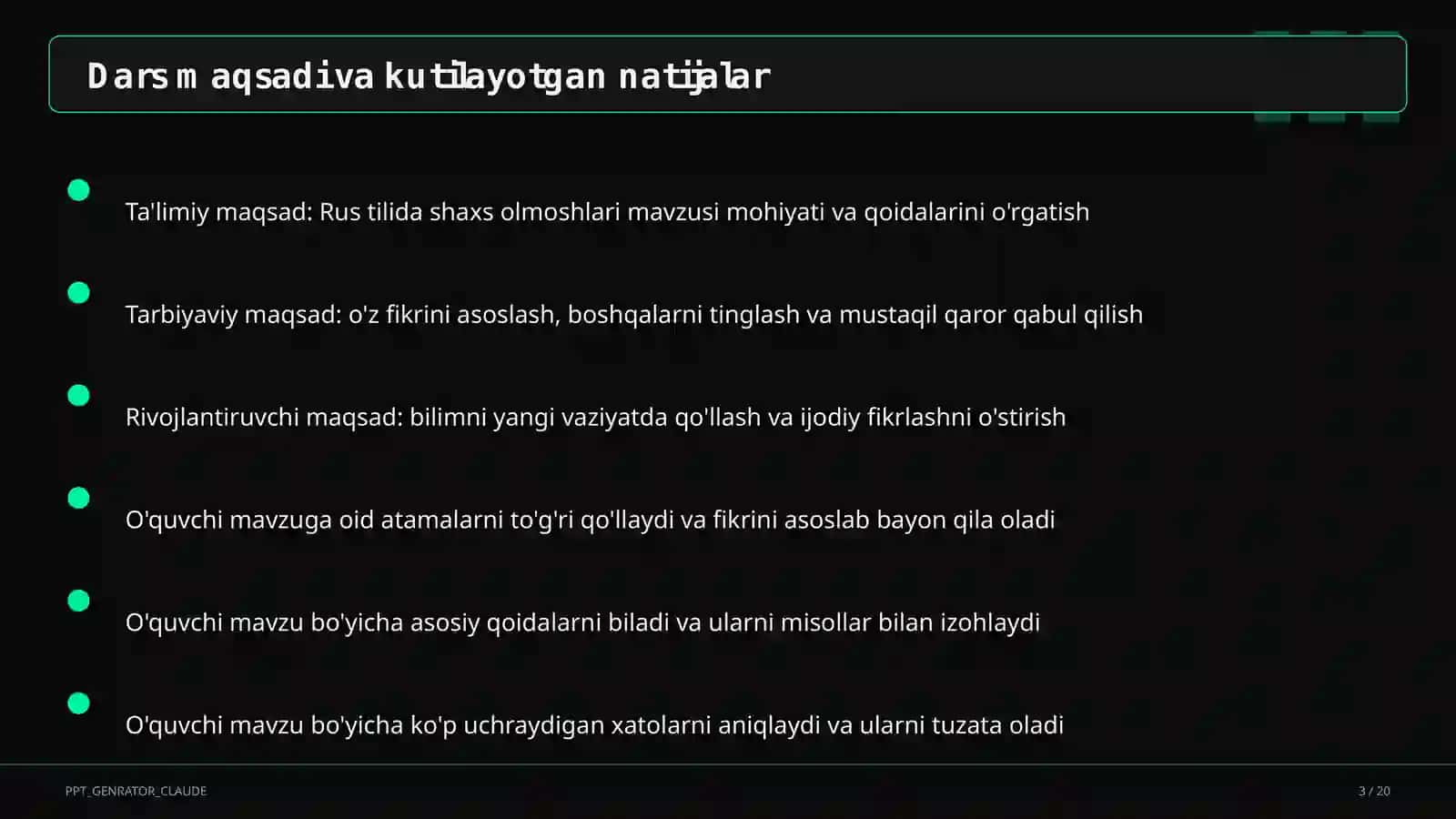 Rus tilida shaxs olmoshlari (5-sinf) 3