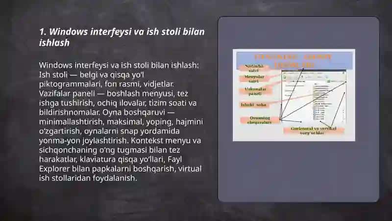 Windows operatsion sistemasida ishlash 3
