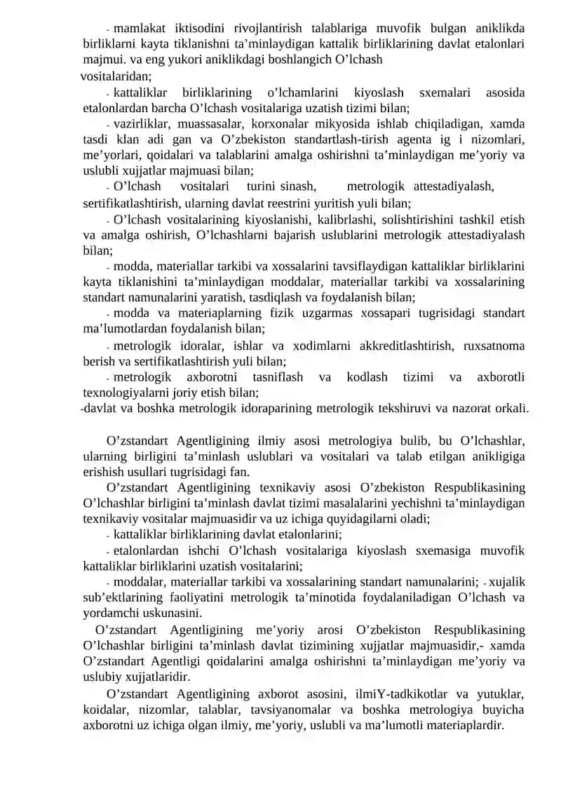 METROLOGIYA SOHASIDA ISHLATILADIGAN BIRLIKLAR, O’LCHASH VOSITALARI VA STANDART NAMUNALARI USTIDAN TEKSHIRUV NAMUNALARINI OLIB BORISH 3